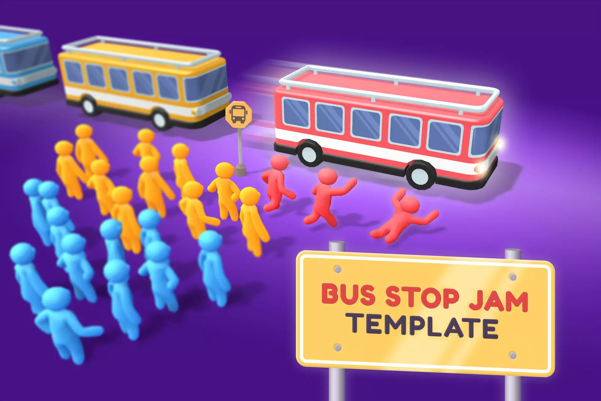 Unity手游源码汽车巴士站Bus Stop Jam Template + Editor